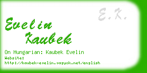 evelin kaubek business card